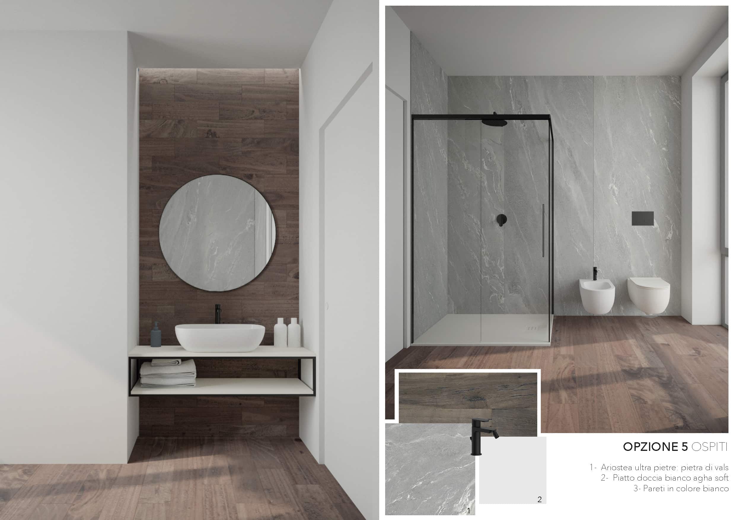 Bagno piccolo - rivestimenti differenti